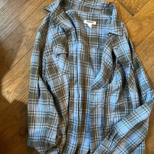 Plaid long sleeve button down